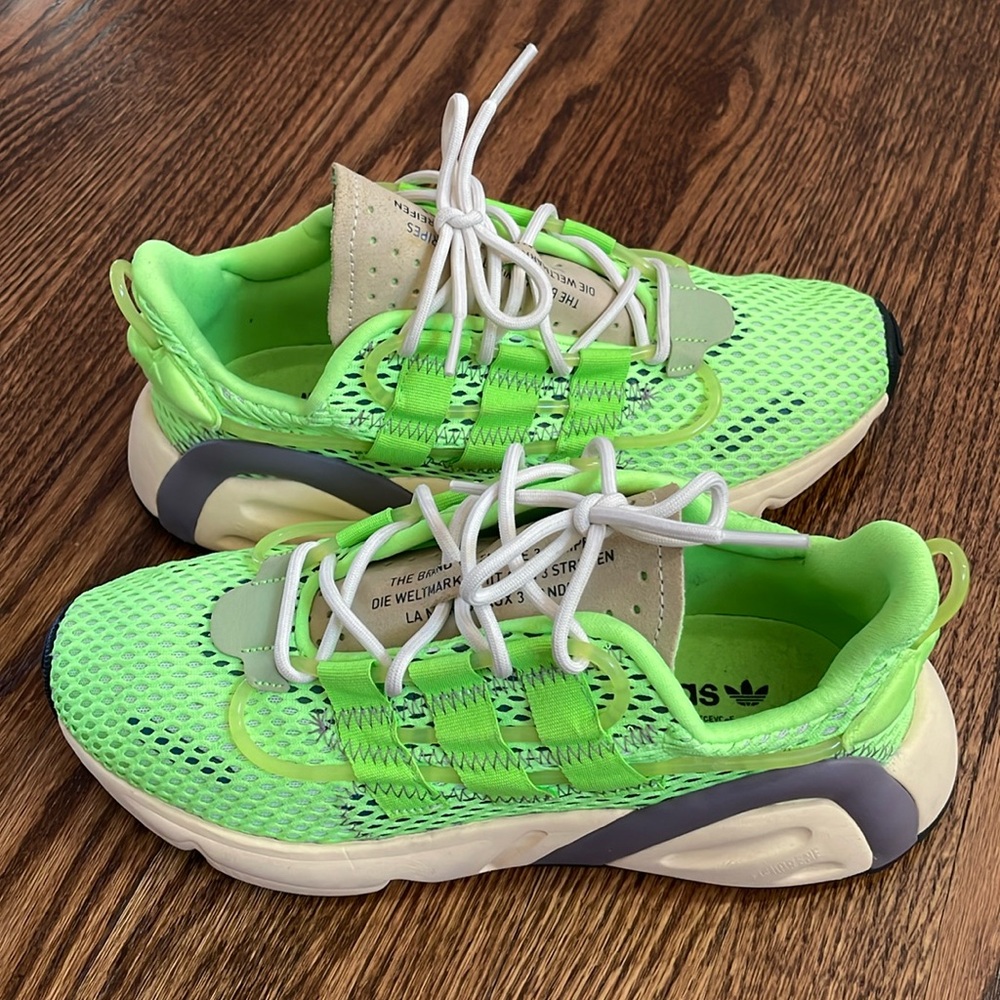 Neon green Adidas sneakers